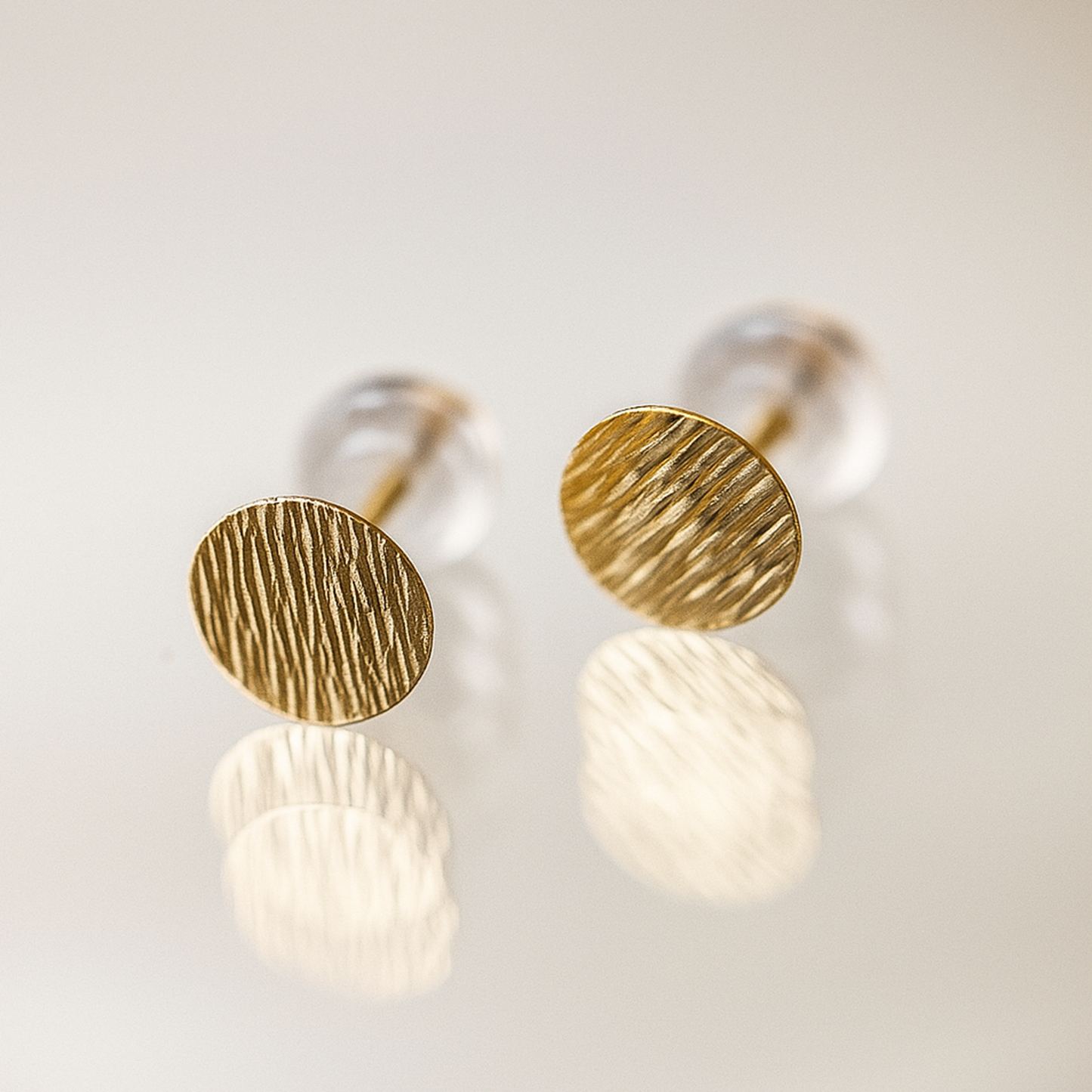 10K Nail Head Stud Earrings