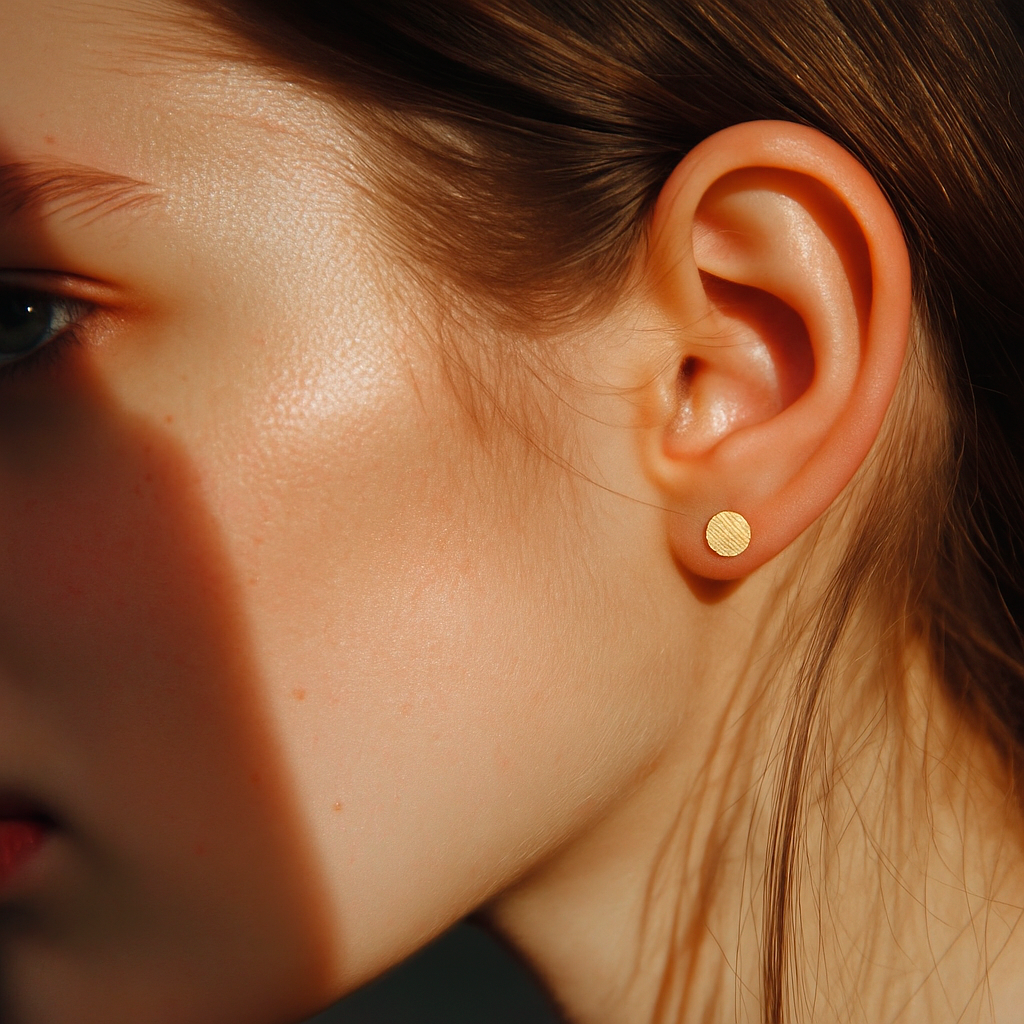 10K Nail Head Stud Earrings