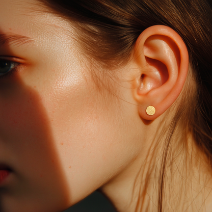 10K Nail Head Stud Earrings