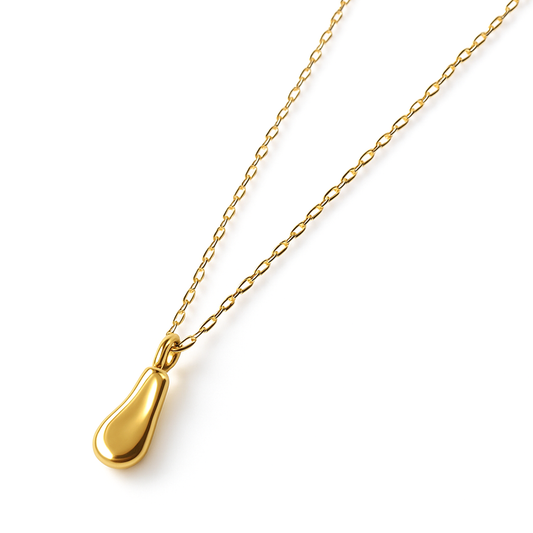 10K Bean Motif Pendant Necklace